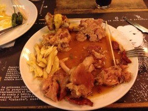 'Little hands of pork' translated quite literally.  Needless to say I didn't eat much.